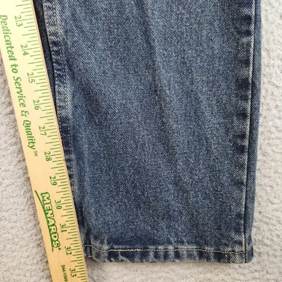 Magellan Jeans Mens 32x34 Blue Straight Denim Dark Wash Pants Outdoors Workwear - Picture 9 of 11